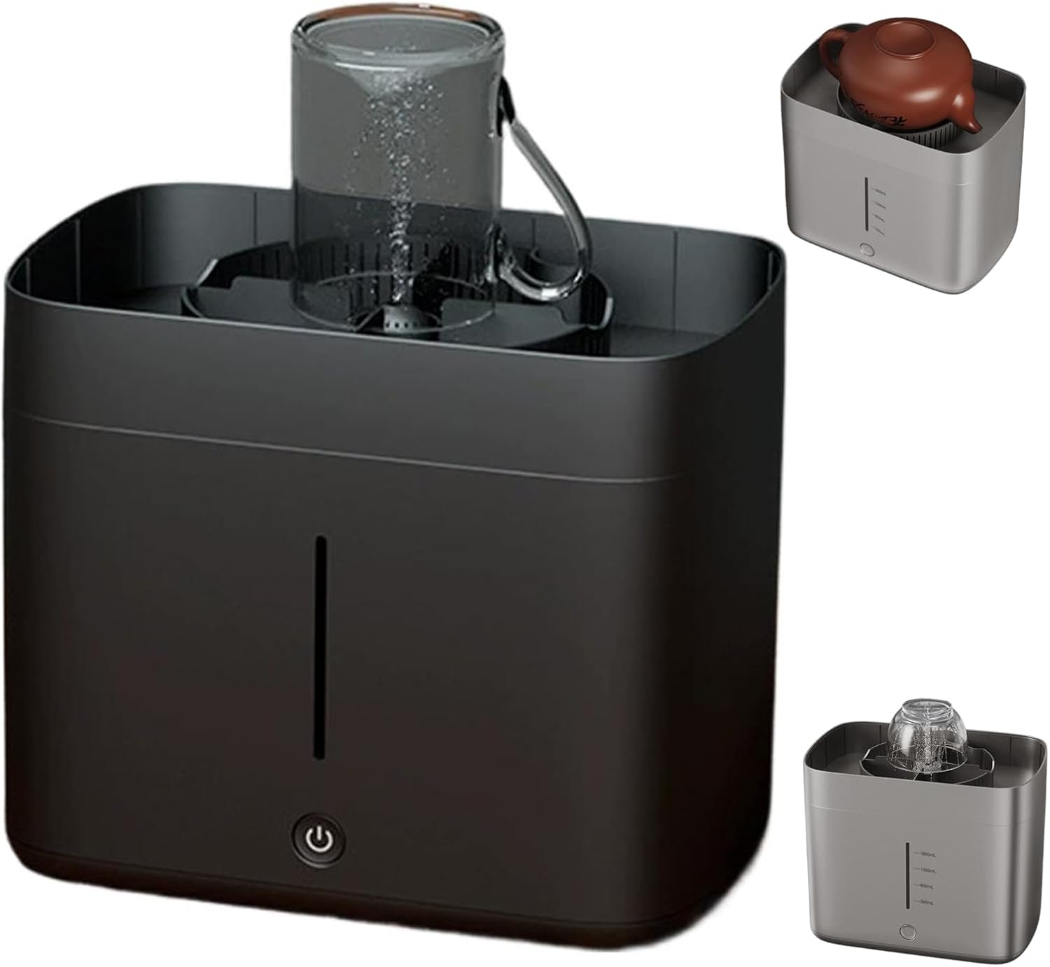 Electric Glass Rinser Tea Cup Washer | Desktop Automatic Cup Washing Machine with 1.6L Water Tank | High Pressure Jets for 3-10cm Diameter Cups | Portable Bottle Washer for Home, Bar & Coffee Shop