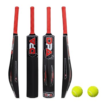 DPA Turf Bat Cricket for Adults Plastic Tennis Bat for Mens Heavy Plastic Bats with Grip for Gully, Tournament Match Standard Full Size with 2 Tennis Cricket Ball