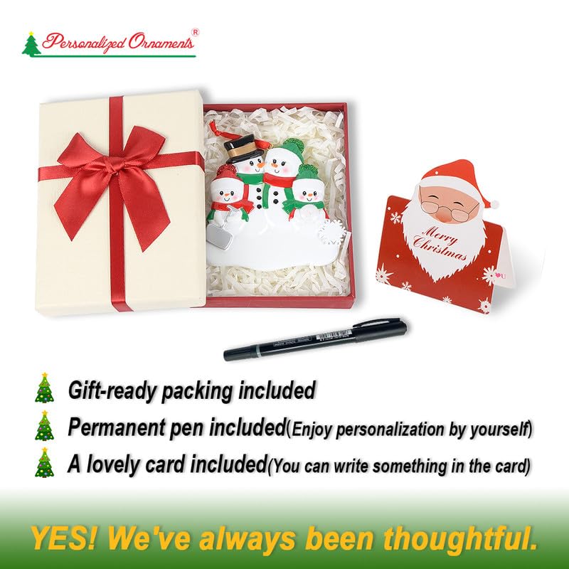 Personalized Marshmallow Hot Chocolate Family Christmas Tree Ornament, Family of 5 Personalized Christmas Ornament, Unique Keepsake Gifts for Parents Kids Grandparents,Chocolate Lover, Coffee Lover