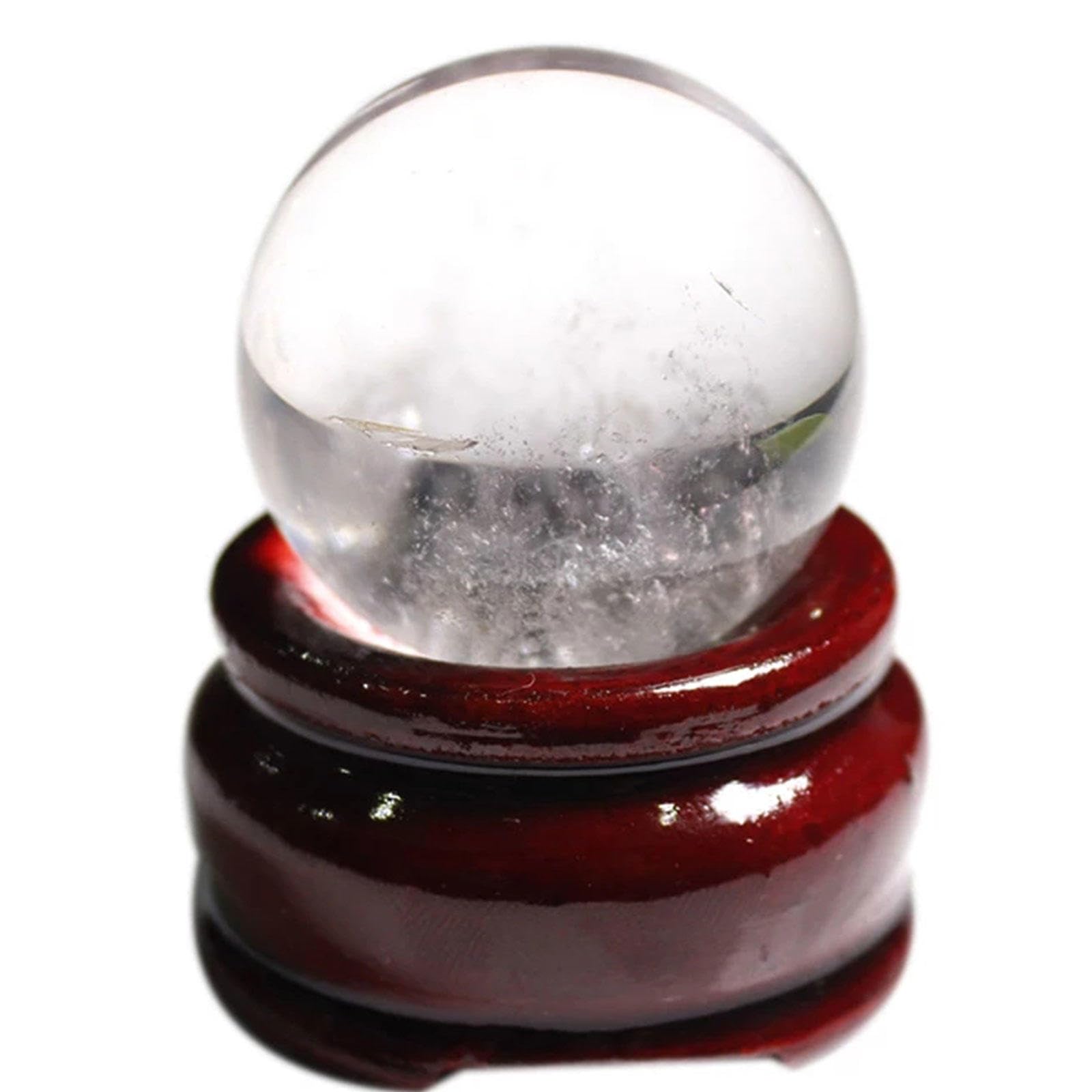 SHFTQXSLAT Clear Quartz Crystal Sphere Ball Gemstone with Stand, Home Decor Sculpture Figurine, Divination,Diameter1.2
