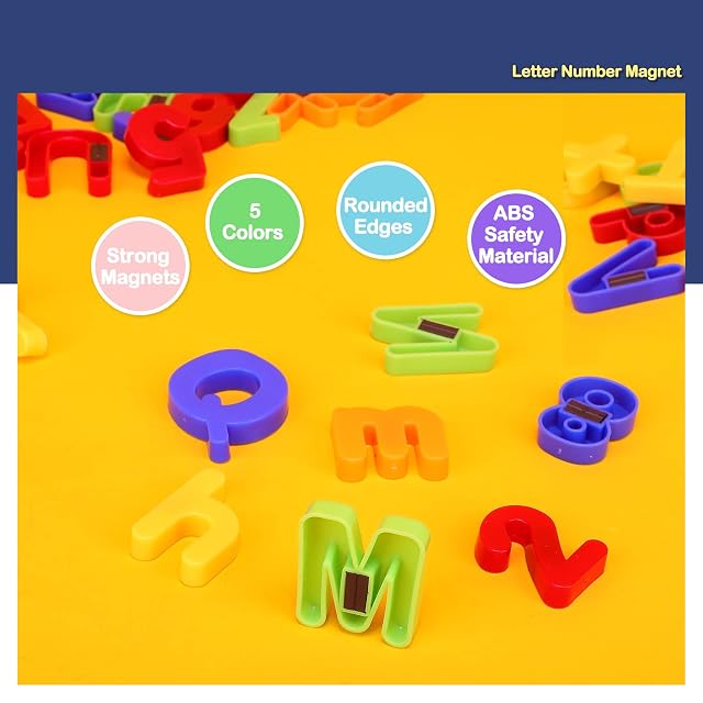Foto 7 de 8 de kramow 106 unids Letras Figuras magnéticas Multicolor Juguetes educativos para niños pequeños…