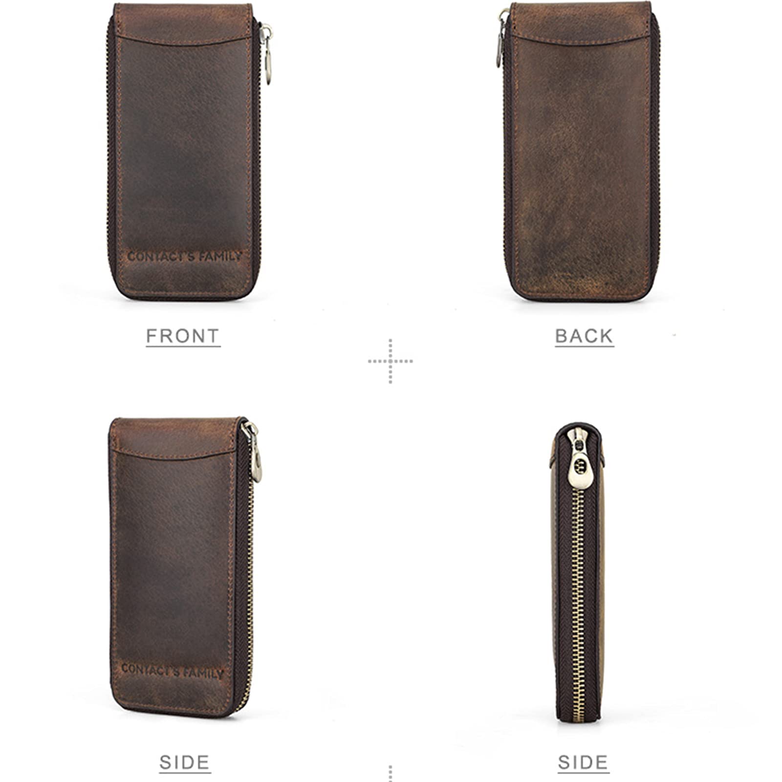 Custodia Per Orologi In Pelle - Per 3 Orologi, Marrone, Da Viaggio O Esposizione - Foto 4