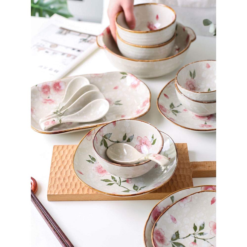 Ceramiczny zestaw obiadowy Zastawa do kuchni i jadalni Trwały zestaw naczyń kuchennych Zestaw talerzy i misek niezawierających BPA Można myć w zmywarce
