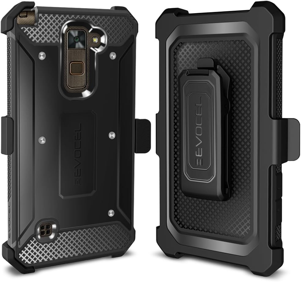 Evocel Explorer Series Phone Case Compatible with LG G Stylo 2, LG G Stylo 2 Plus with Belt Clip Holster and Slim Profile, Black