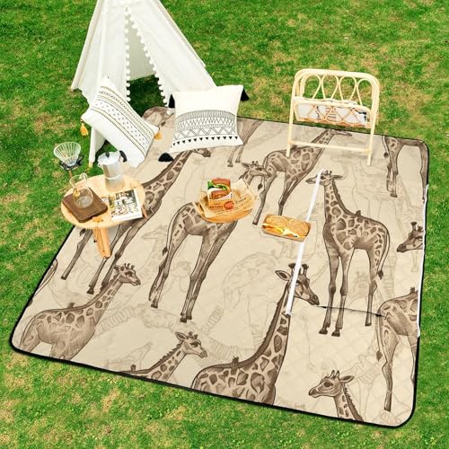Tapis de pique-nique imprimé imperméable et résistant pour le sol - 7