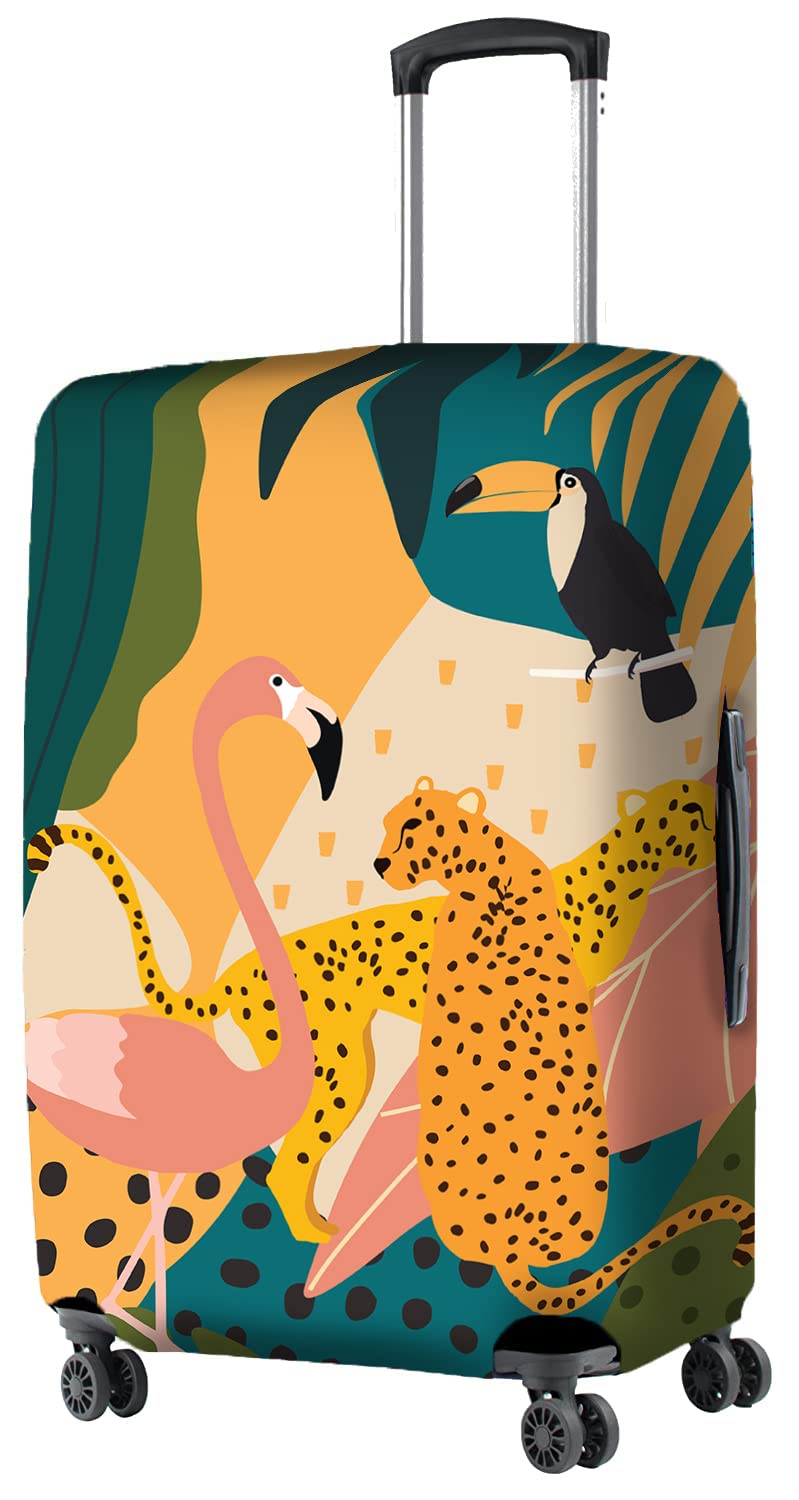 nasher miles Polyester 55 cm (20 Inch) Small Protective Luggage Cover - Leopord Design-picture-9