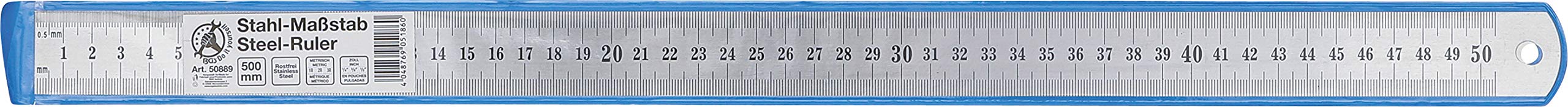 BGS Diy 50889 | Przymiar stalowy | giętki | stal szlachetna| nierdzewny | 0,5 m