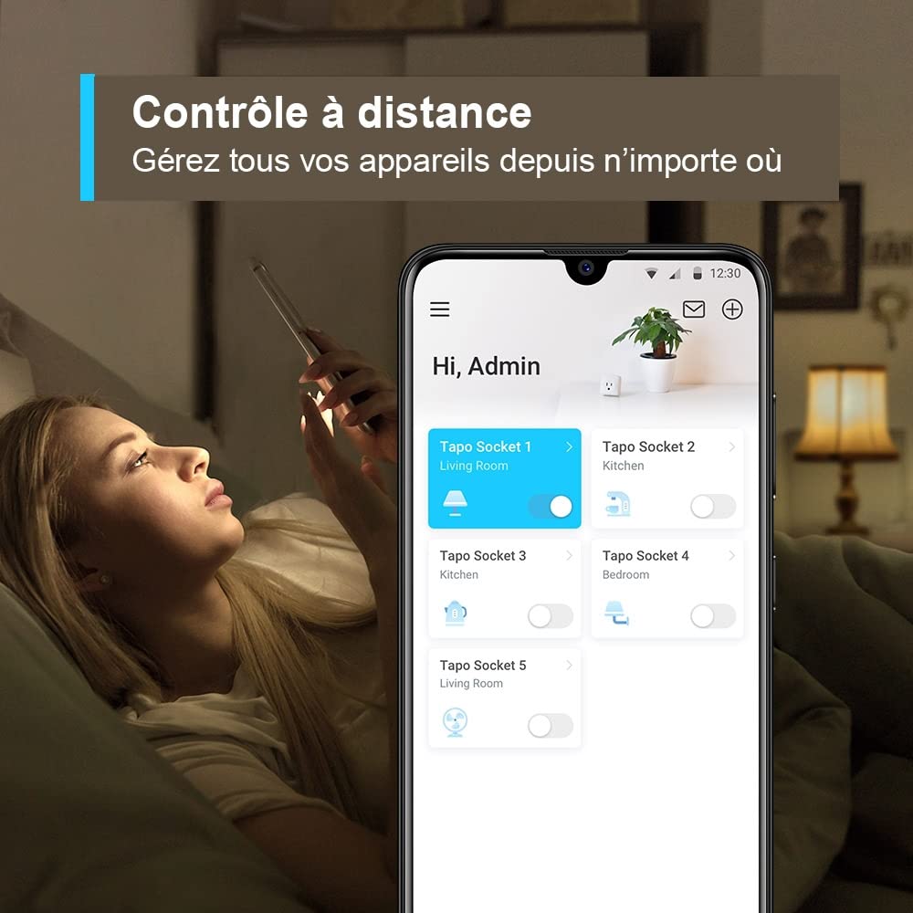 TP-Link Tapo Ampoule Connectée Wifi Tapo L530E(2-pack), Ampoule LED 8.7W 806Lm, RGBCW Multicouleur et Blanc Chaud, 2PCS & Tapo Prise Connectée WiFi, 10A, Tapo P100(FR) 2 Pack