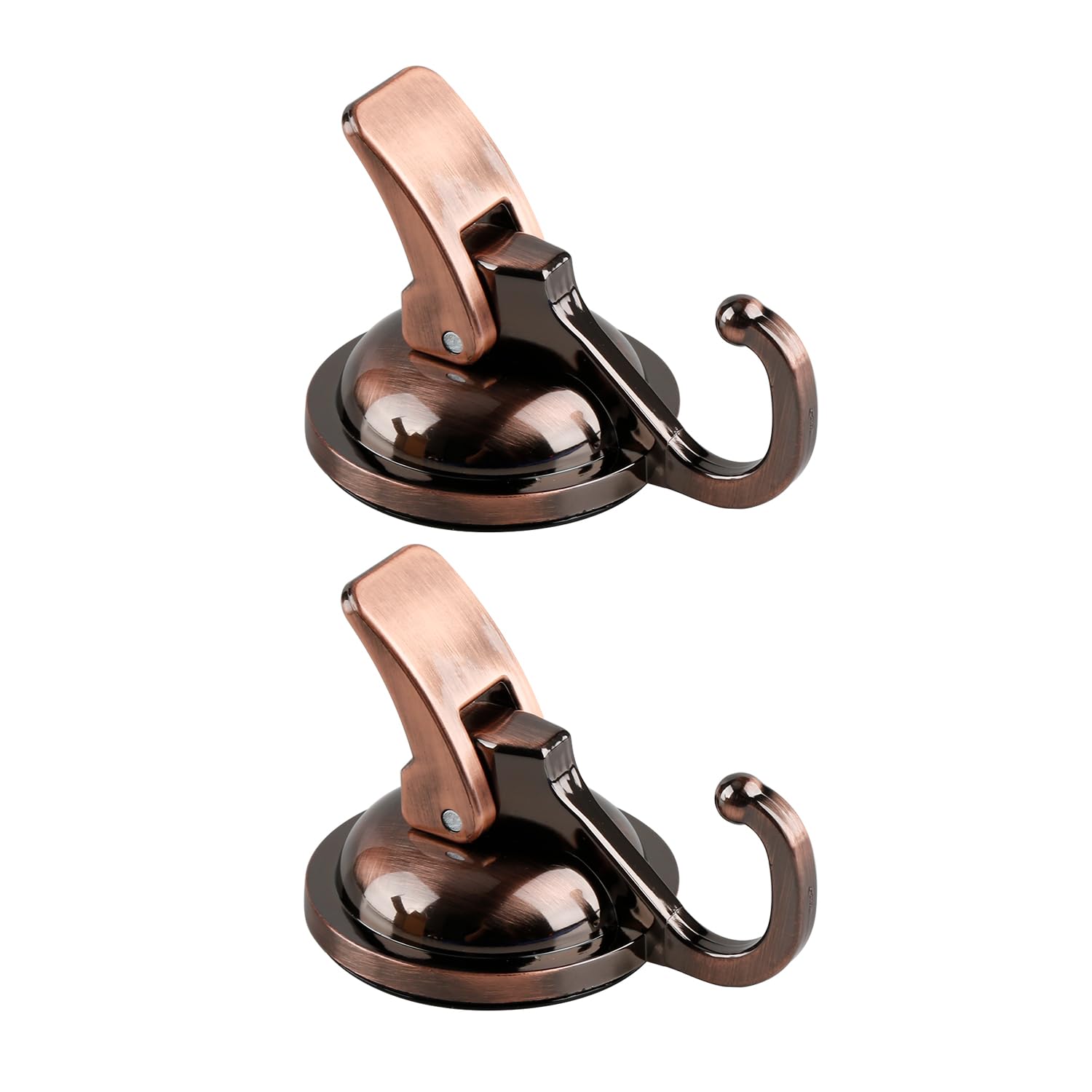 Thyonta Copper 2Pcs Wall-Mounted Vacuum Suction Cup Hooks Powerful No-Punch Vacuum Non-Marking Sticky Hooks For Kitchen, Bathroom（Copper）