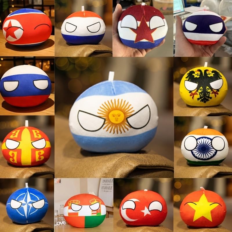 Amazon.com: GANGKJDS Polandball Countryballs Plush Doll Ukraine