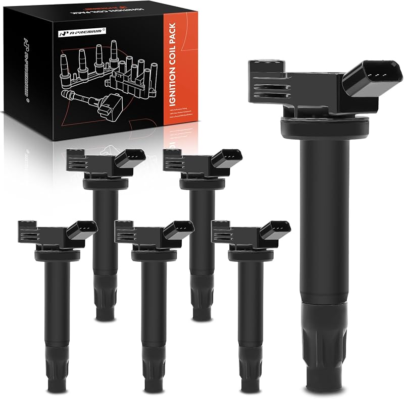 Bobina de ignição A-Premium com conector de 4 pinos para Toyota e Lexus V6 3.3L – Conjunto com 6 unidades