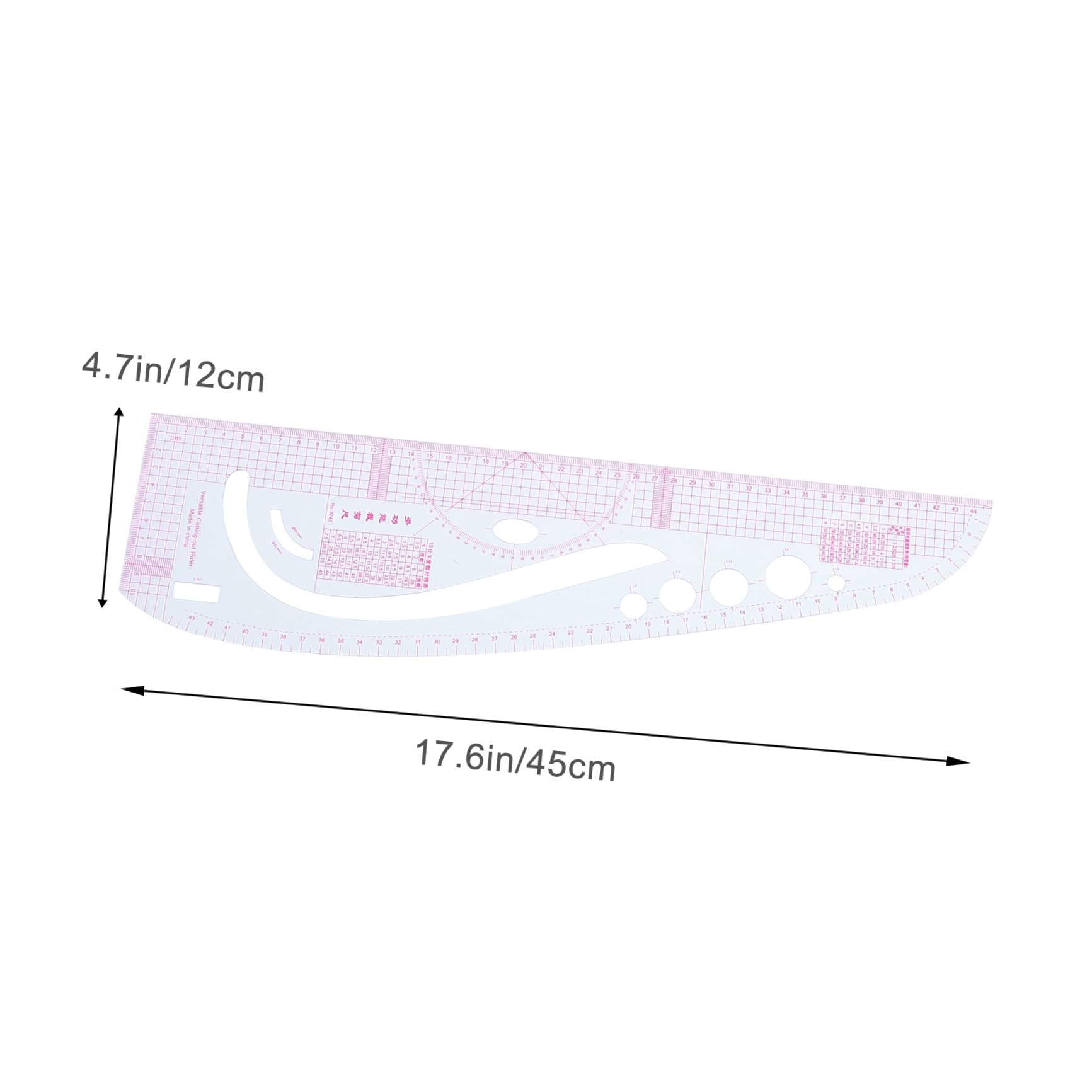Regla de Costura Multifuncional 6 Piezas para Corte y Patchwork de Ropa, Regla Curva Flexible y Resistente para Pruebas y Confección, Herramienta de Precisión para DIY y Diseño