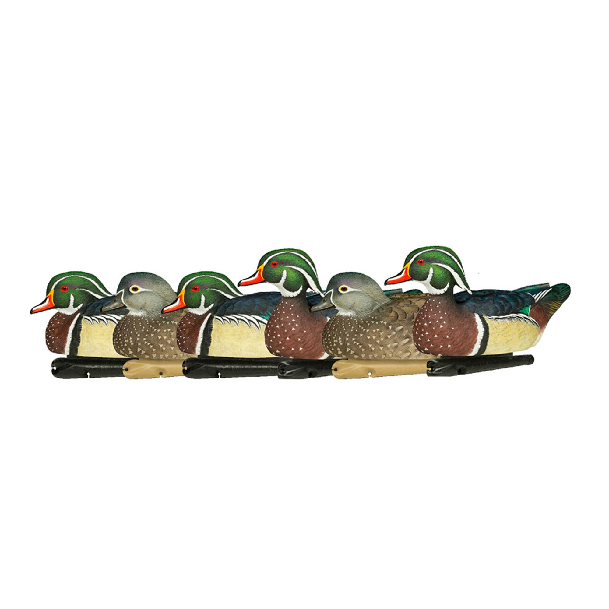 Avian-XTop Flight Wood Duck Floater Decoy (6 Pack), Brown, Multi, One Size (8083)