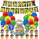 46pcs My Hero Academia Birthday Party Decorations Manga Theme Supplies Including 20 Pack Balloons, 1...