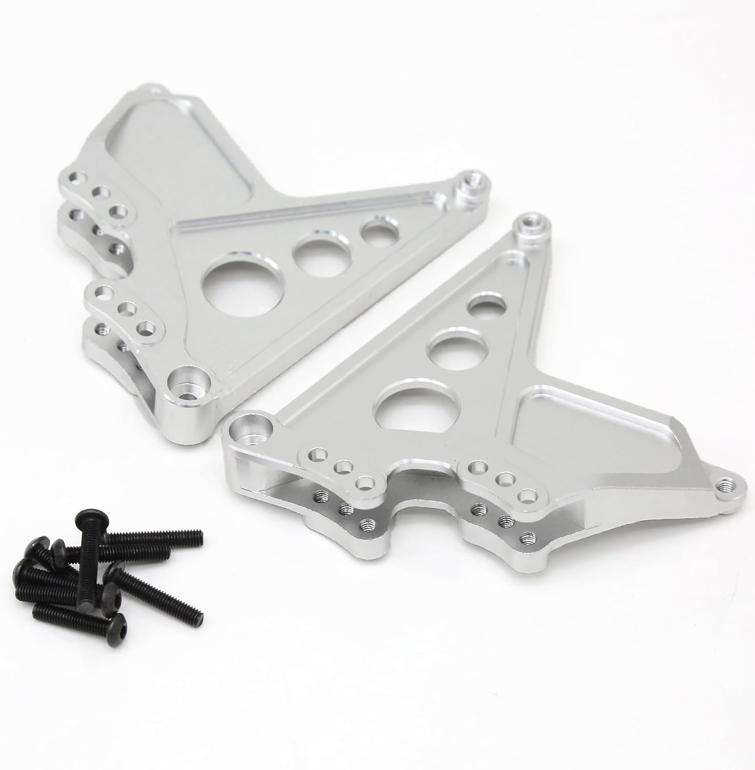 Aluminum Rear Shock Mount 8538 for Traxxas Unlimited Desert Racer 85086-4 UDR Upgarde Parts (Silver)