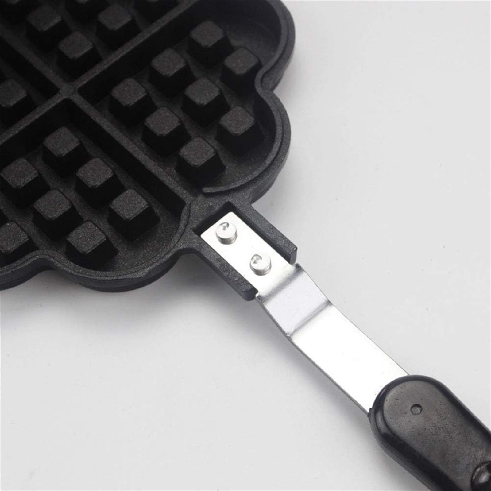Piastra per Waffle Antiaderente in Lega di Alluminio, Stampo a Forma di Cuore, Vassoio da Forno, Stampo per Torte Fai da Te per Cucina, Colazione, Riscaldamento a Gas,