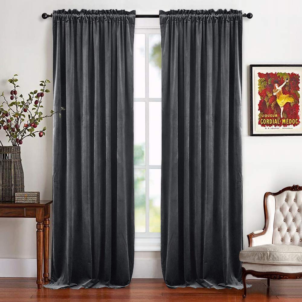 Gray Velvet Curtains Curtains & Drapes 2023