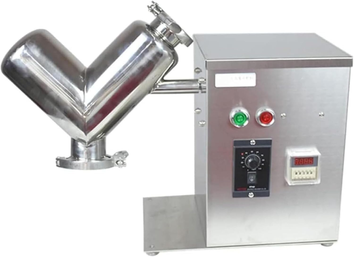 V Type Dry Powder Mixer,304 Stainless Steel Particle Granule Blender,2L Lab Dry Powder Mixer Mixing Machine