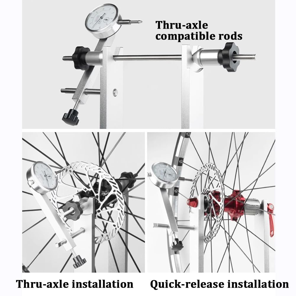 Soporte Plegable para Reparación De Ruedas De Bicicleta, Plataforma De Mantenimiento Y Corrección De Ruedas De Bicicleta De 10 A 29 Pulgadas