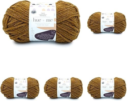 Vista 108 de Lion Brand Yarn, Hue + Me - Hilo grueso para tejer a ganchillo, tejer y manualidades, agave, paquete de 3