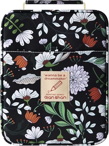 qianshan Ranura para estuche para lápices, capacidad para 202 lápices de colores o 136 bolígrafos de gel con cierre de cremallera, organizador de