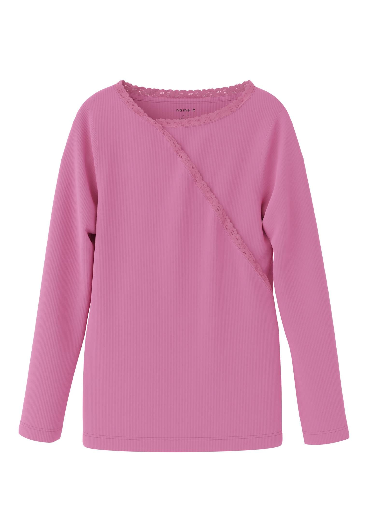 NAME IT Koszulka z długim rękawem Dziewczynki Nkfnanettie Ls Top Pb