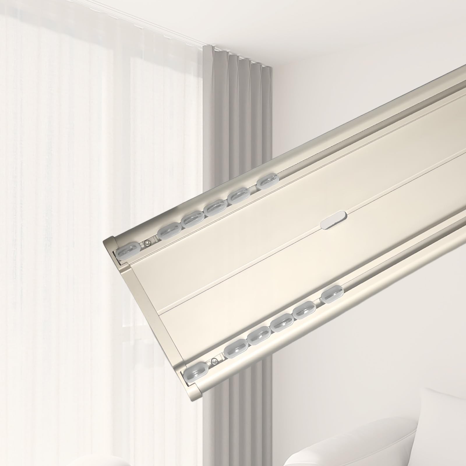 Riel para cortina de techo doble de aluminio: solución silenciosa para dividir oficinas