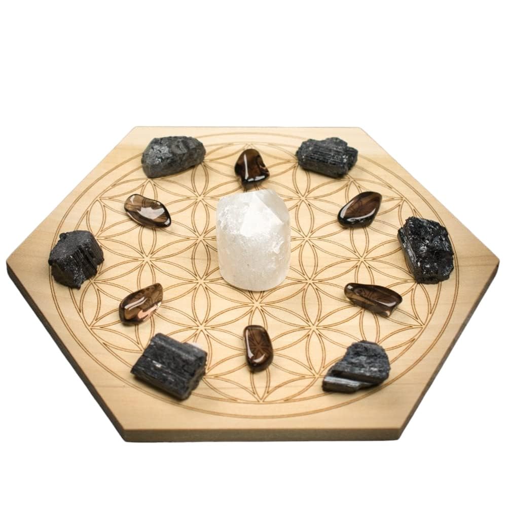 Amazon.com: Home Protection Mini Crystal Grid Set with Selenite