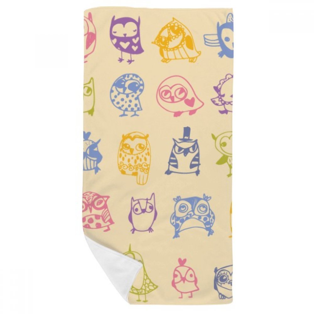 Gant de toilette doux oiseaux colorés absorbant et compact pour le soin du visage