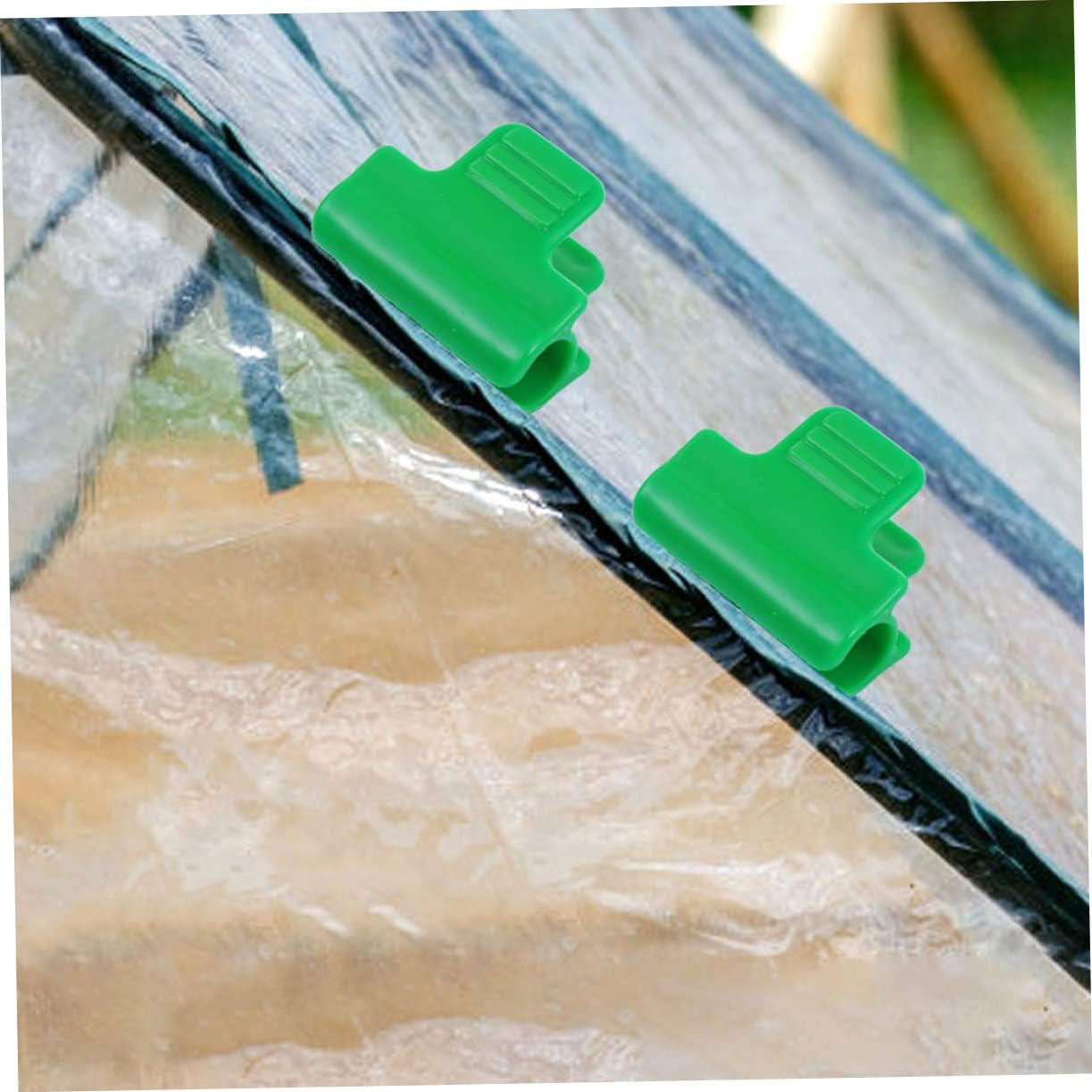 Yardwe 40pcs Garden Clips for Netting Greenhouse Snap Clips Film Row Cover Non-skid Screw Design for Plant Supports