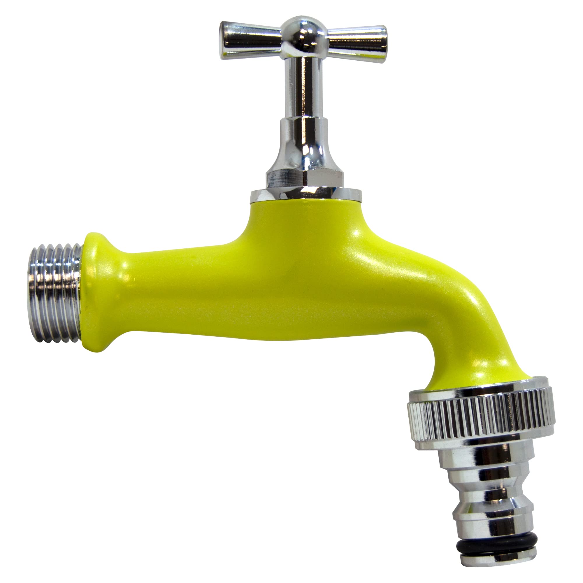 S&M 590245 Gartenarmatur, verstellbar, ½ Zoll, Pistaziengrün, mit Automatikanschluss für Schlauch Colortaps