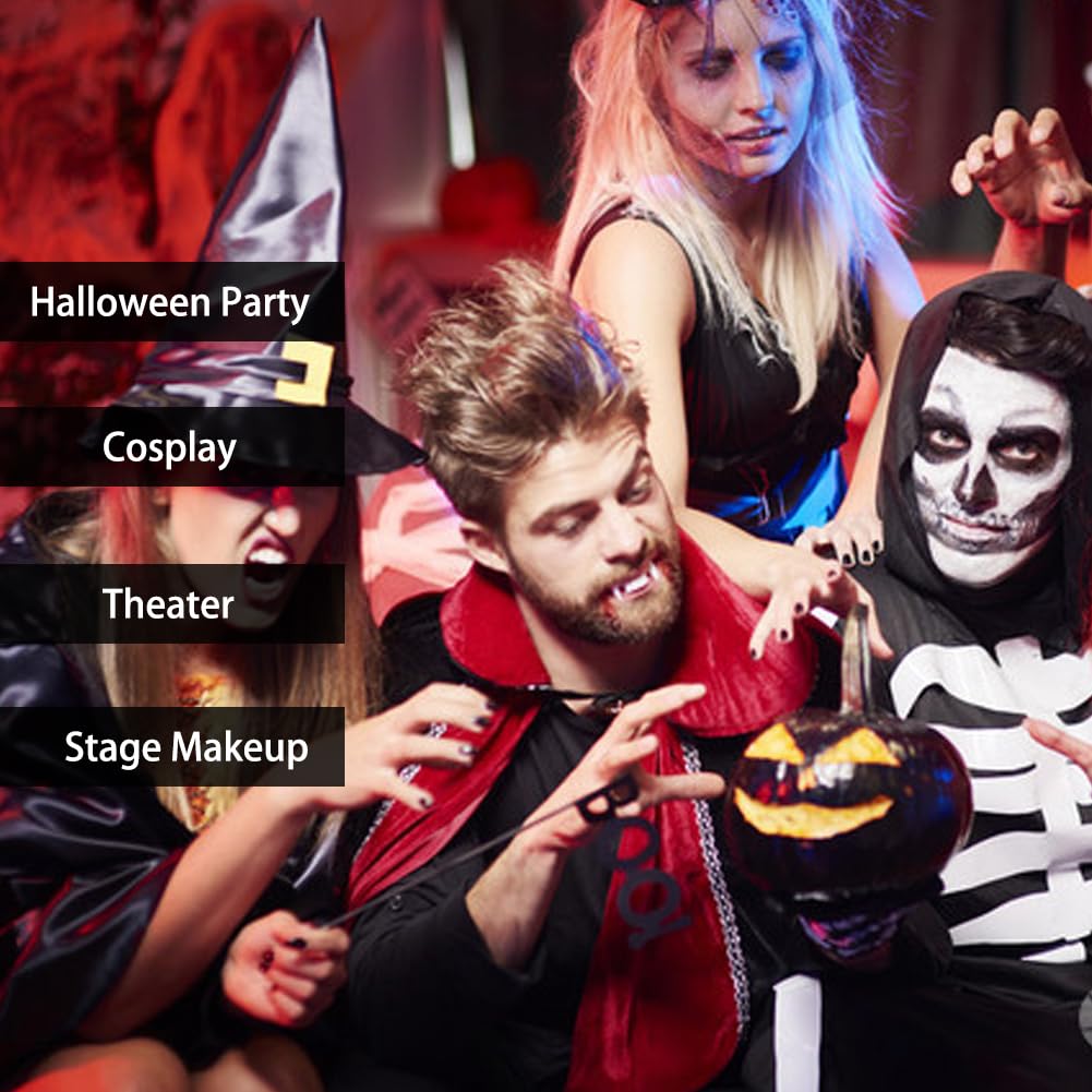 Krem do malowania zębów, szybkoschnący bezpieczny makijaż kolorowy, realistyczny do Black Out SFX, Halloween, Cosplay, teatru 5 ml (czarny)
