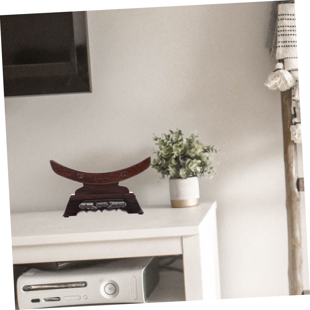 PRETYZOOM Soporte Decorativo para Espadas de Madera, Estante de Mesa