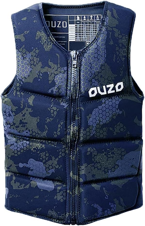 Mens Neoprene Wakesurf Impact Vest, Designed for Wake Surf and Skimboard, Great for Boating Rafting Surfing All Other Watersports Activities