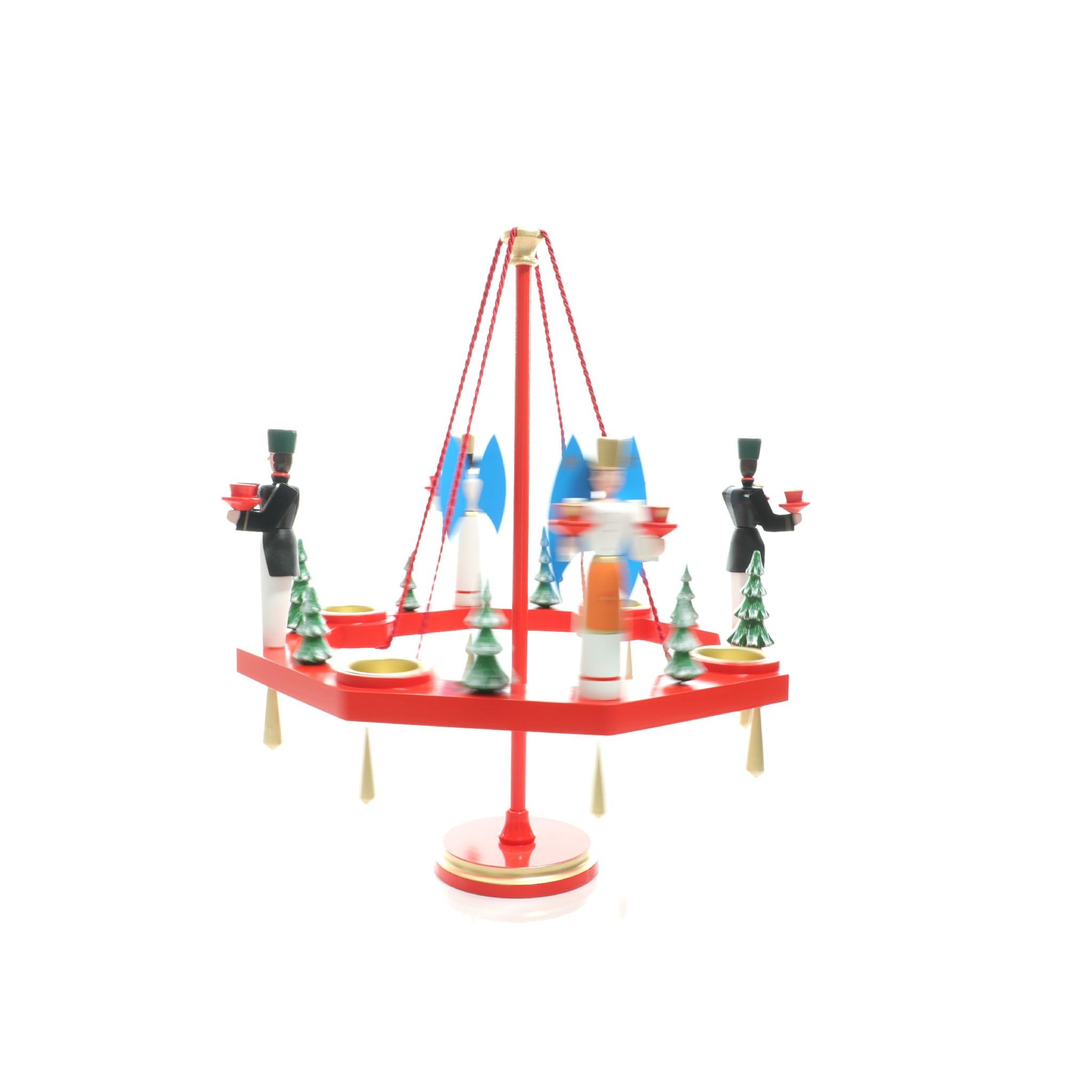 Rudolphs Schatzkiste Kerzenhalter Tischkranz rot Engel und Bergmann BxT = 38x38cm NEU Adventskranz Kerze Kerzenleuchter Leuchter Wachskerze Kirche Holz Weihnachten Seiffen Erzgebirge Deko
