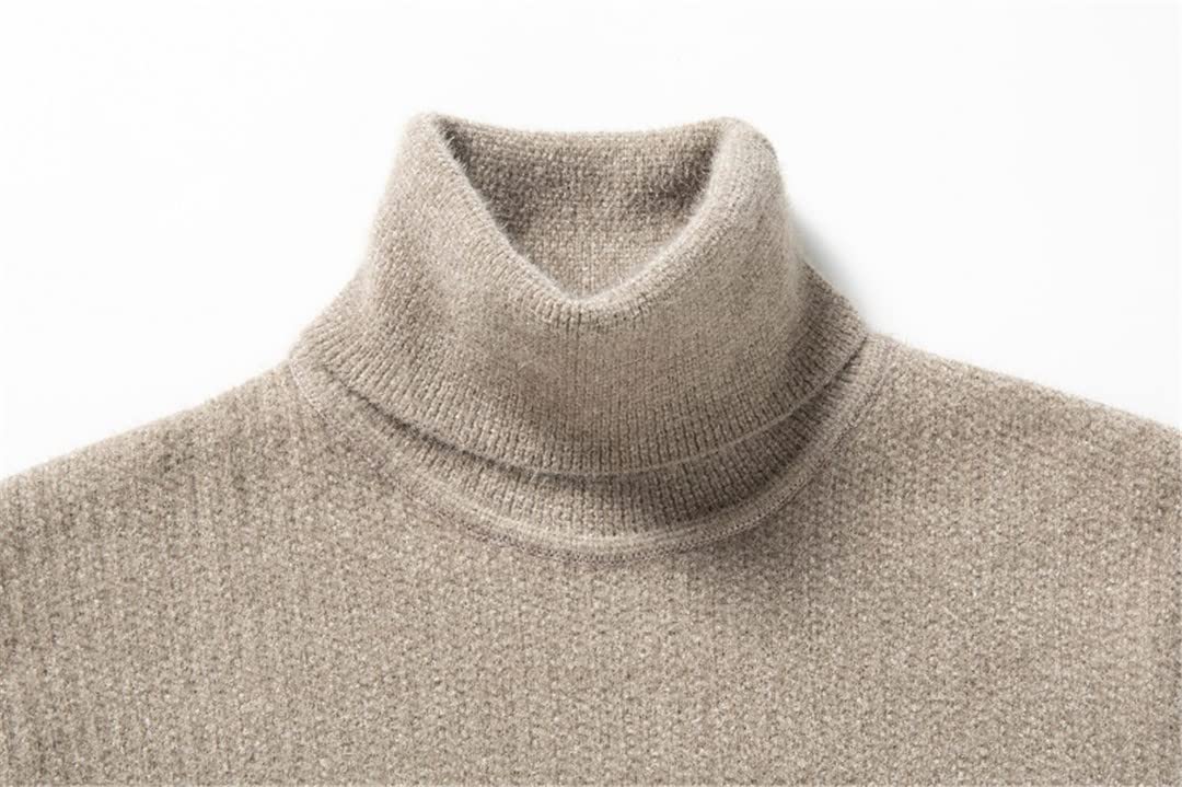 Hamthuit Suéter de cuello alto de los hombres suéter de los hombres suéter de punto casual negro suéter otoño invierno hombres suéter, En8, M