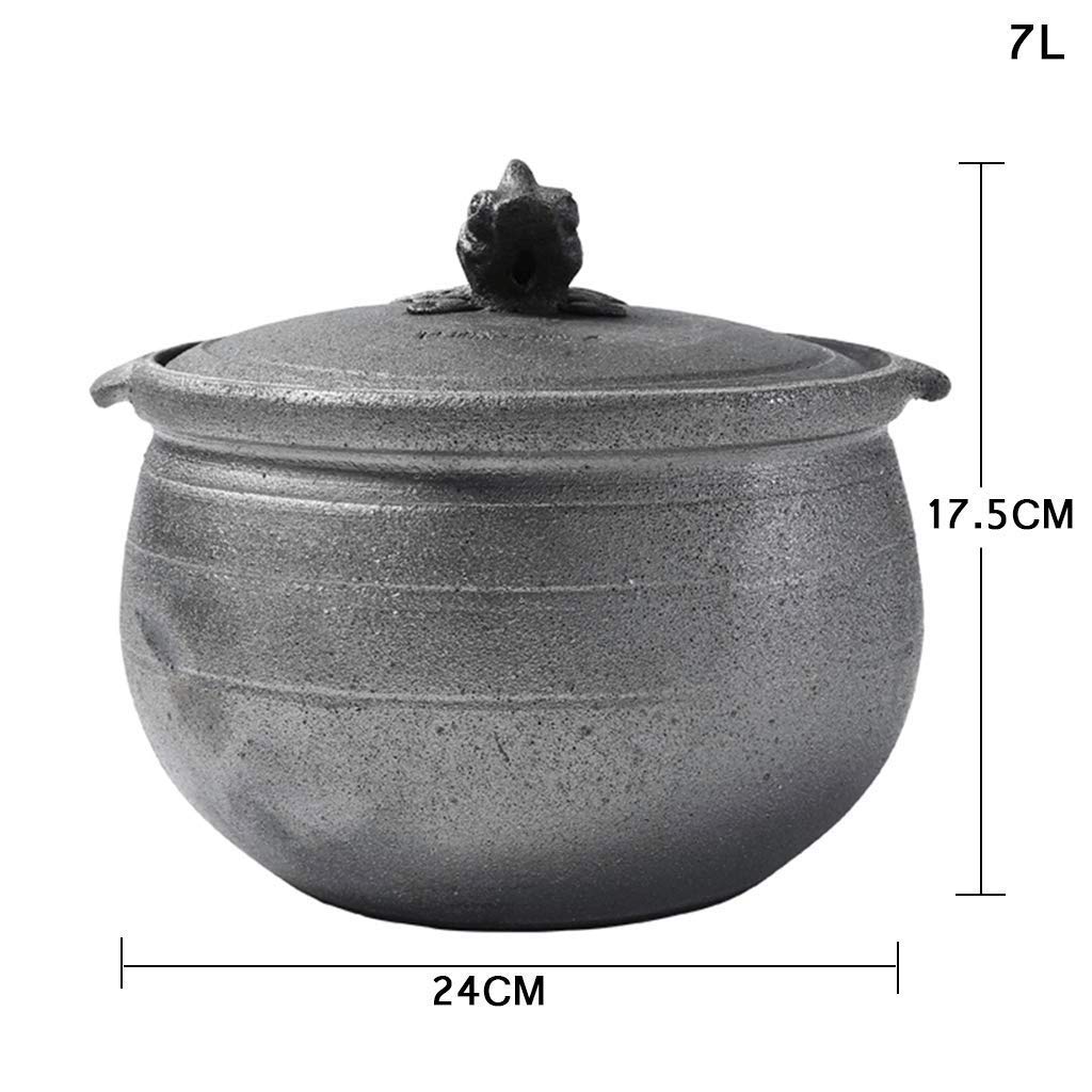 Ceramiczny garnek do gotowania Zapiekanka, tradycyjna medycyna ręcznie robiony garnek garnek staromodny domowy garnek ziołowy zapiekanka stary garnek (rozmiar: L) (rozmiar: S)