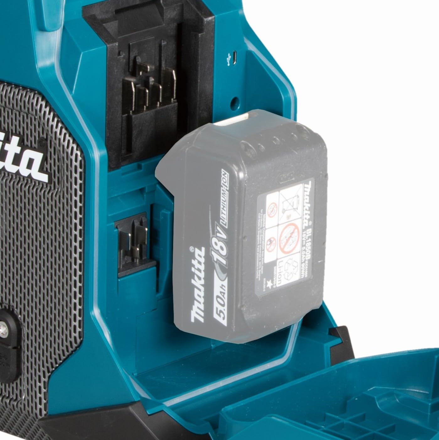 Makita MR007GZ Baustellenradio 18 V, 40 V Max., DAB, DAB+, FM, Bluetooth, Petrol, ohne Akku, ohne Ladegerät