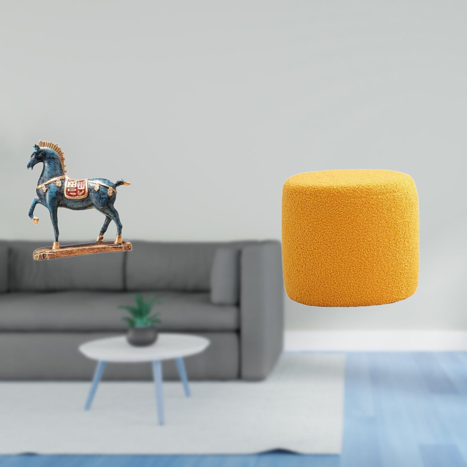 Enakshi® Standing Horse Sculpture for Desk Living Room Bookcase with Round Ottoman Foot Rest Stool Bench Seat Chair for Office Bedroom Nursery|Home & Garden | Home Decor | Figurines-image-36