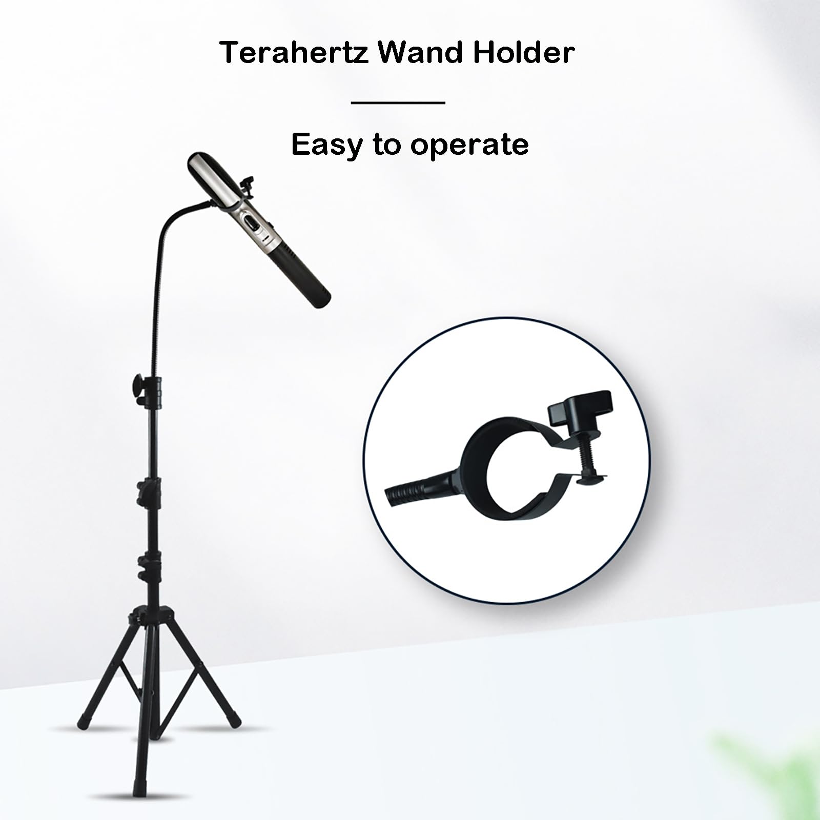 Support de baguette Terahertz – Hauteur et angle réglables pour la relaxation et le bien-être – Compatible avec les baguettes thérapeutiques Terahertz