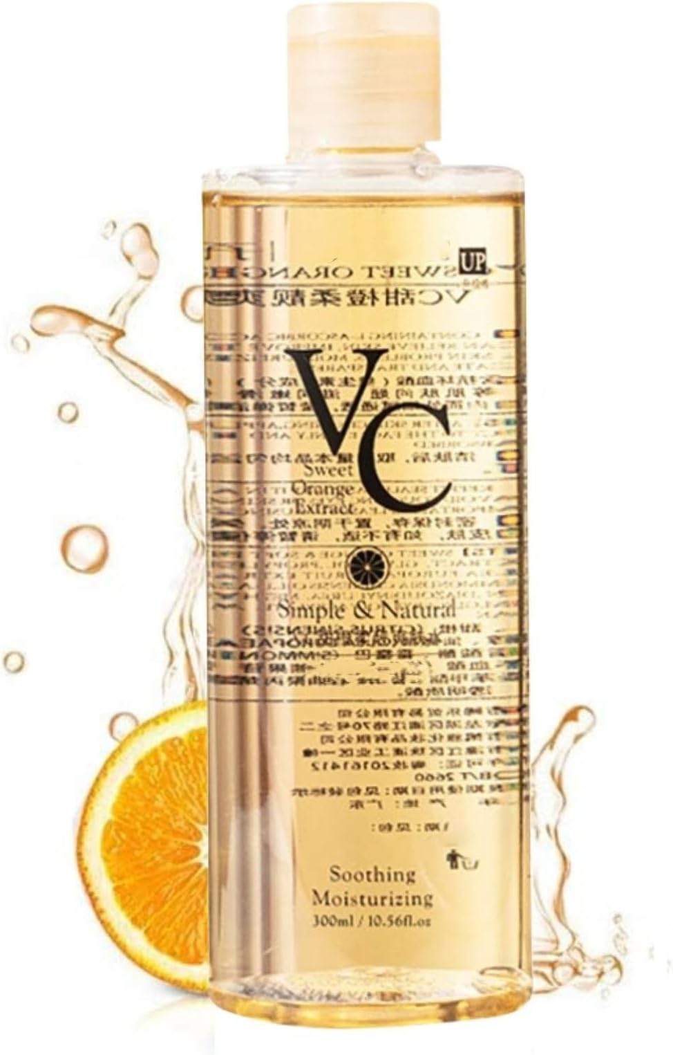 VC Toner, Refreshing Hydrating Rejuvenating Wet Compress Moisturizing Water Lotion, Korean VC Toners, Deeply Hydrate, Enhance Skin Elasticity, Korean Skin Care, for All Skin Types (VC Toner, 300ml)