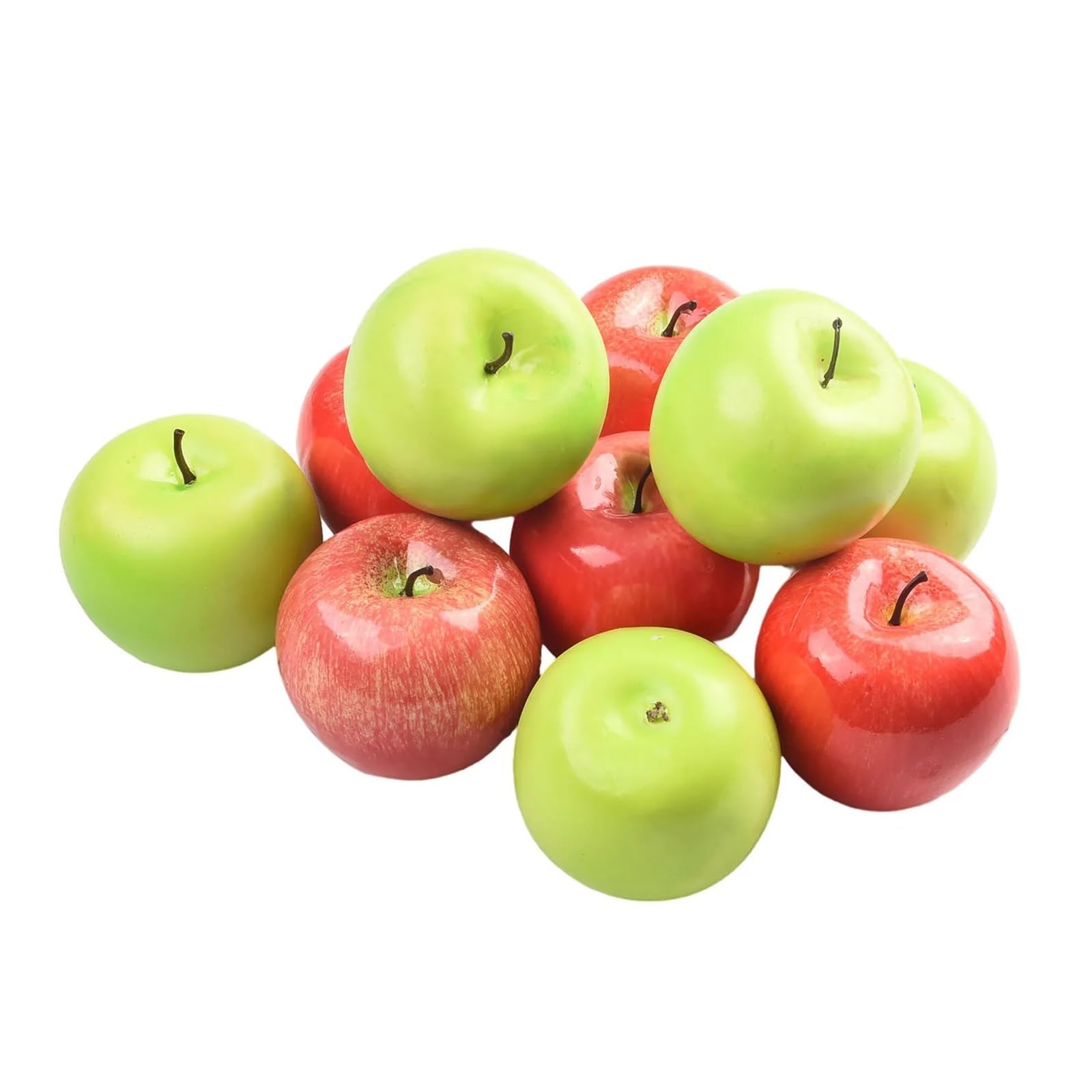Dcrxz Artificial Fruit 10pcs Artificial Fruits And Vegetables Home Decoration Fake Apples Ornament Food Photography Props Green And Red