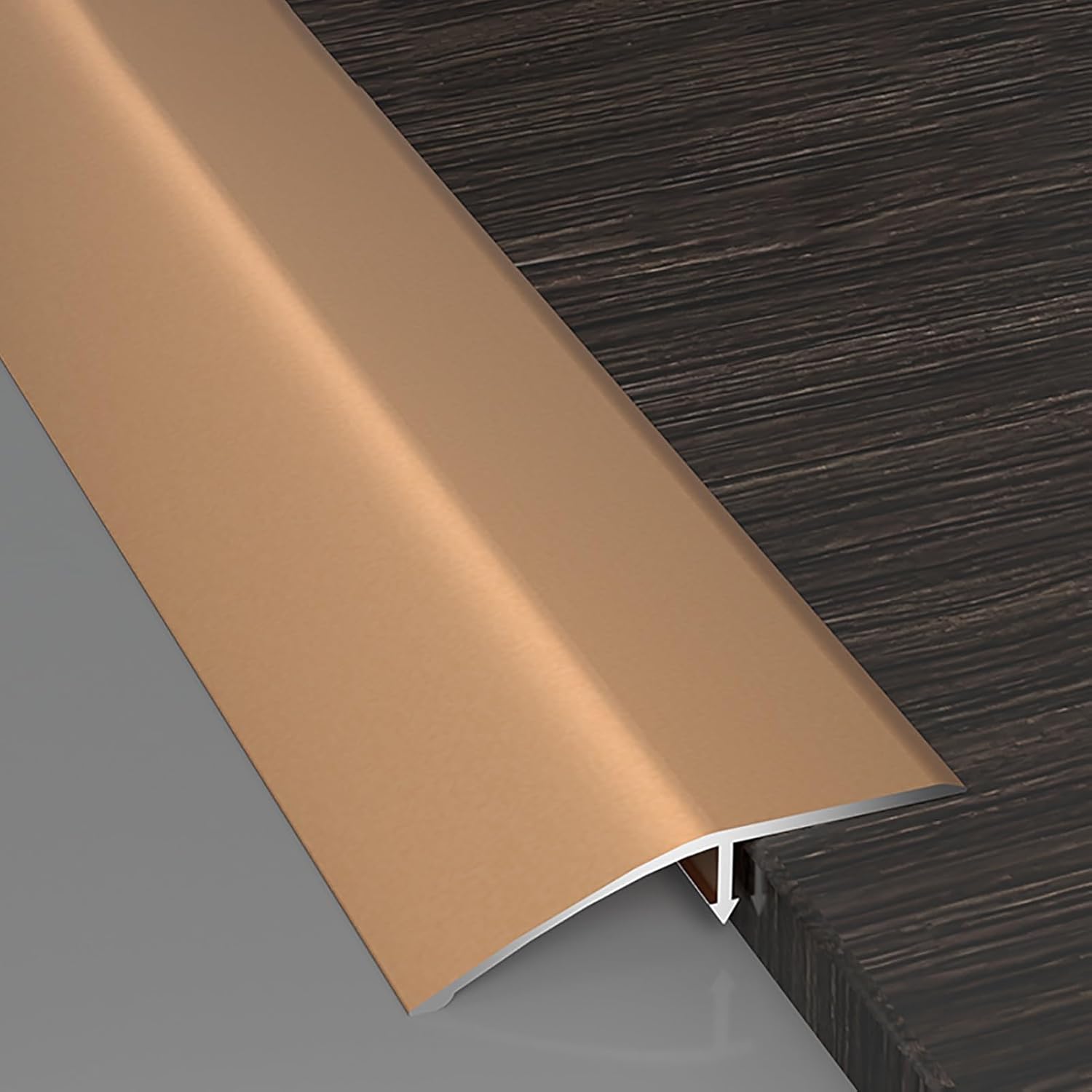 Threshold Strip Floor Transition Strip Wood to Tile, Edging Strip for Uneven Floor, Smooth Transition Covering Joining Bar, Divider Strip for Home Decor (Color : Gold)