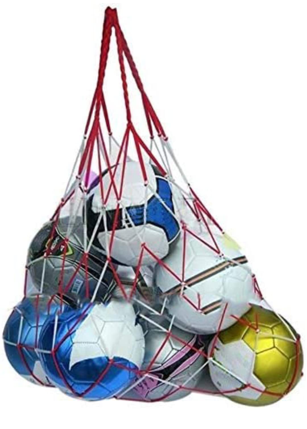 Kalindri Sports Footbll Carry Bag (10 to 12 Football) Color May Vary | Nylon net Strong Durable Nylon Mesh Ball Carry Net Bag for Volleyball Basketball Football-picture-28