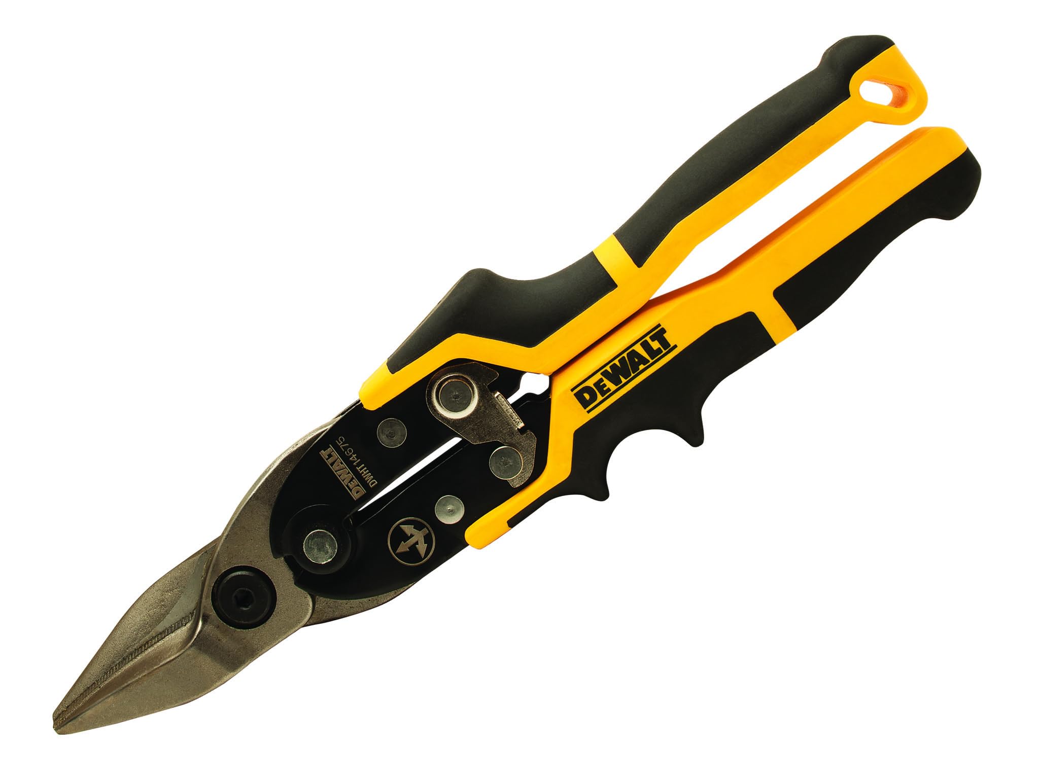 Dewalt Straight Cut Ergo Aviation Snips, Traditionally Used for Cutting Aluminium, Vinyl siding, screening, Cardboard, Leather, Copper and 18 to 22-Gauge Sheet Metal.