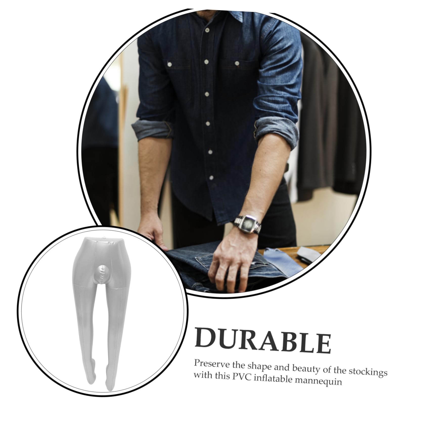 MUCKLILY Clothing Display Model para Hombres Clothes Display Model Men Trousers Mannequin Male Men Pants Mannequin Body Pants for Men Retail Dreses Mannequin for Trousers Display PVC