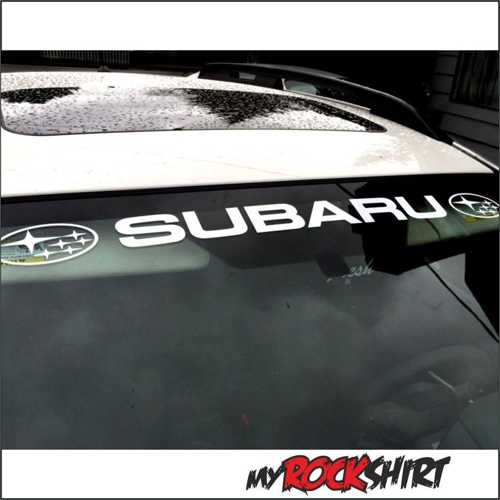 '"Subaru 90 cm, + Bonus Test Sticker" ESTREL Lina "Lucky Star 10" Myrockshirt – Insured Shipping from Germany Within 48 Hours, Printed in German) with Tracking Number in a Sturdy Cardboard Postal Boxes/Mail Bag Wash Proof Professional Quality Motorbike Decal