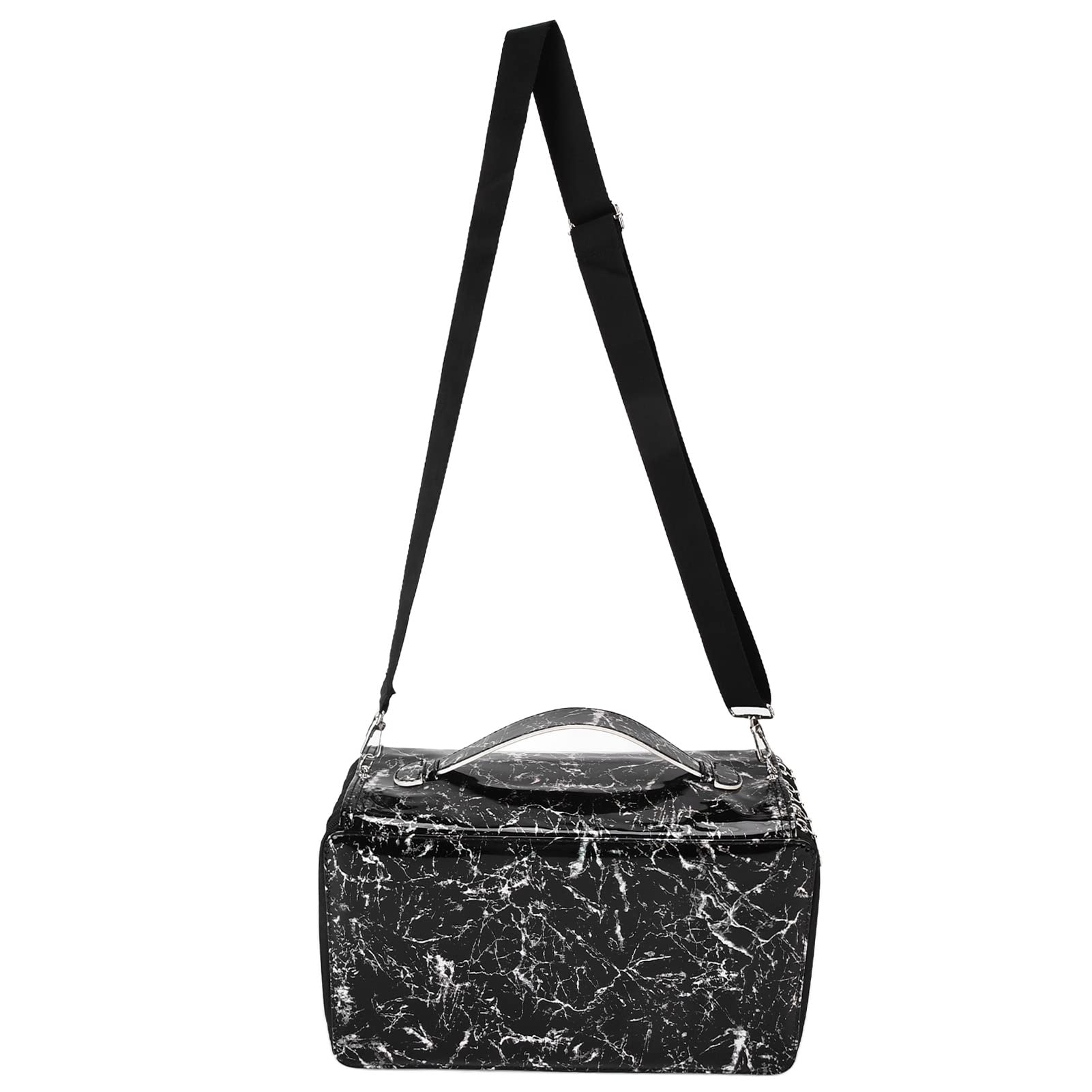 Estuche para Lápices Tela Oxford 360 Agujeros Gran Capacidad Cuidadosamente Prensado Sensación Cómoda Caja de Papelería con Cremallera Brillante con Asa 3 Colores(negro)