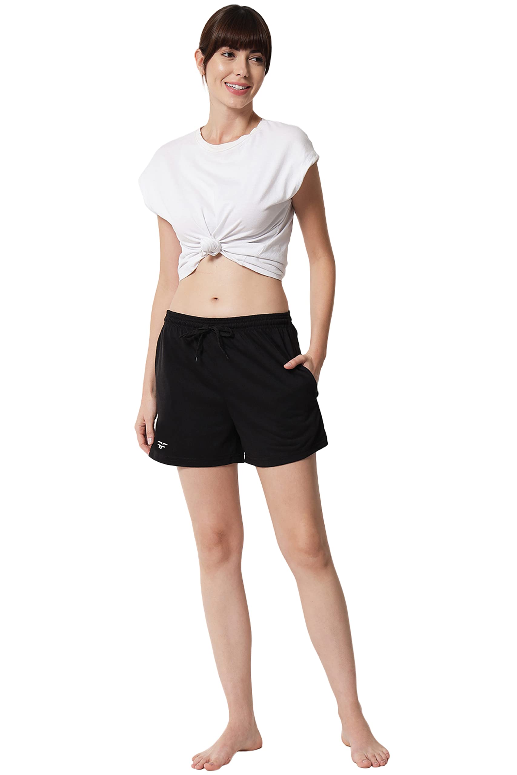 fflirtygo Women's Cotton Shorts | Shorts for Women Night Wear | Sports and Running Shorts for Women | Gym Workout and Yoga Shorts | Women Shorts | Regular Fit Shorts for Women-picture-24