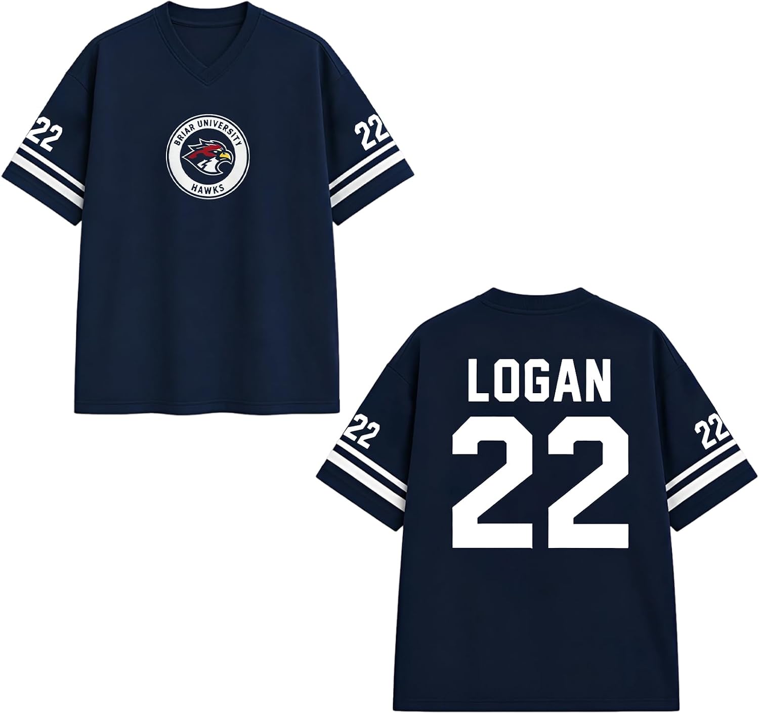 Off Campus Hockey Jersey Graham 44 & Logan 22 & Tucker 46 & Di Laurentis 66 Shirts Lace Up V-Neck Streetwear